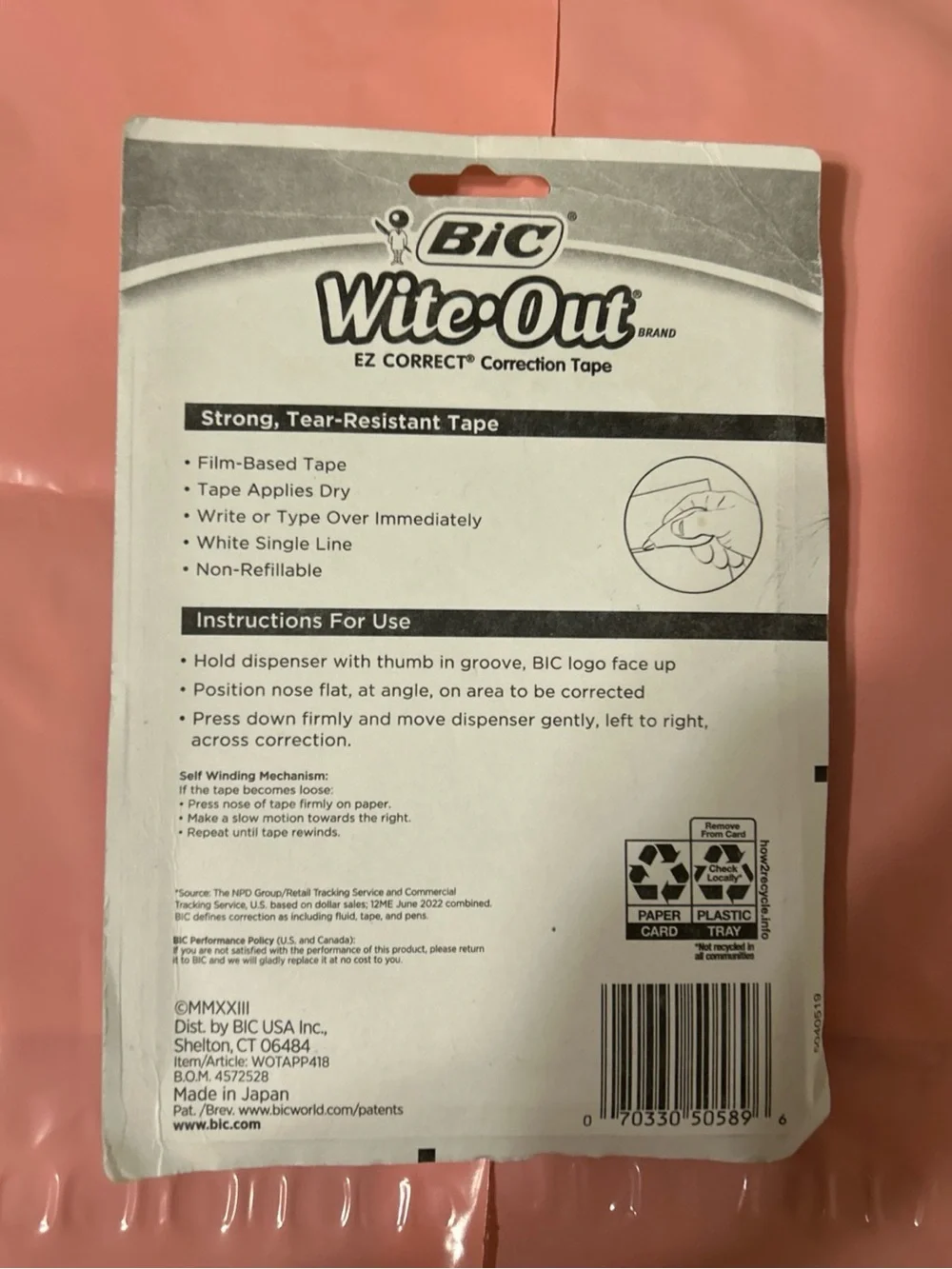 BIC wite out